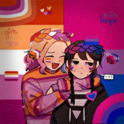 Wednesday And Enid Icon Lesbian And Bissexual In 2022 Yuri Anime Girls Fan Art Yuri Anime