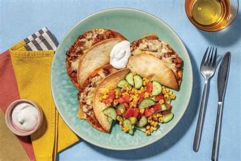 Cheesy Louisiana Beef And Pork Quesadillas Recipe Hellofresh