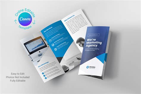 Canva Trifold Brochure Template Graphic By Designoriel Creative Fabrica