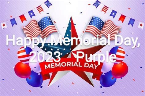 Happy Memorial Day Purple Rpurple