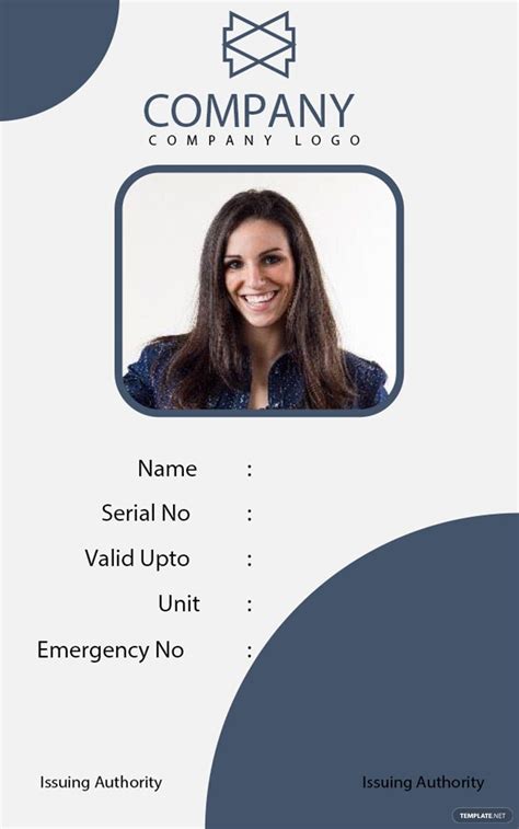 Basic Blank Id Card Template In Pages Word Publisher Download