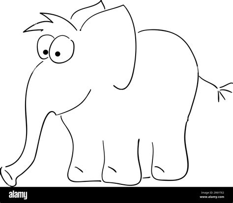 Black And White Elephant Clipart