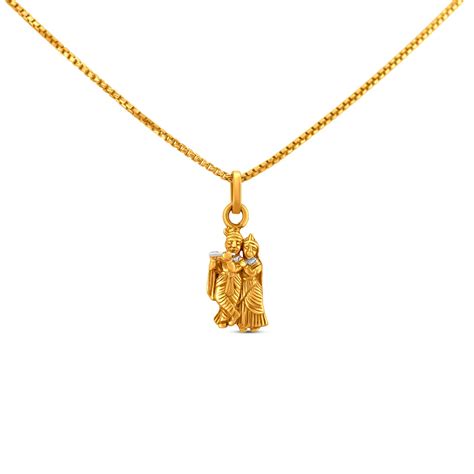 Buy Radha Krishna Locket In K Gold With Rhodium Online Madanji Meghraj