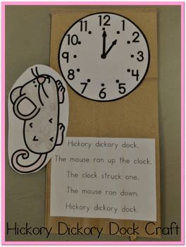 Hickory Dickory Dock Craft by Gwen Jellerson | Teachers Pay Teachers