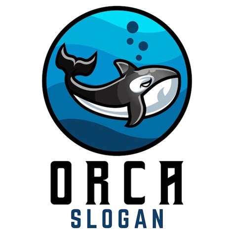 Premium Vector Modern Simple Minimalist Orca Killer Whale Mascot Logo