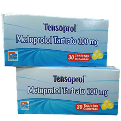 METOPROLOL 100 MG CAJA X 30 TAB TENSOPROL