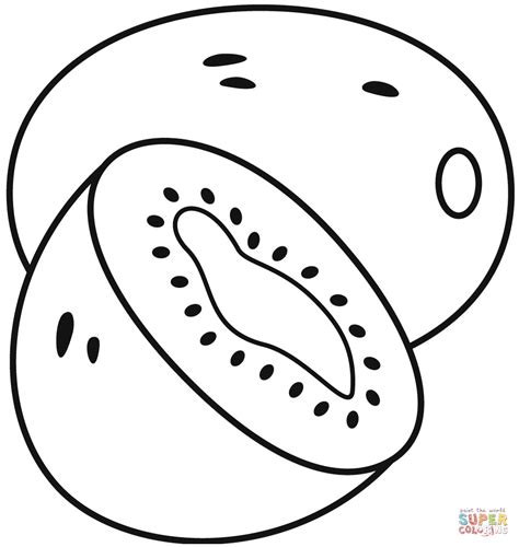 Kiwi Printable Free Coloring Page For Kids Preschool