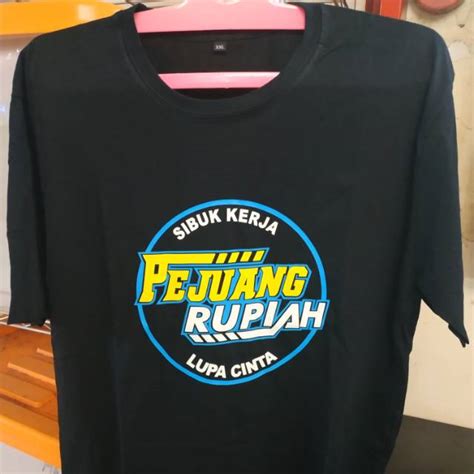 Jual Kaos Desain Sibuk Kerja Pejuang Rupiah Lupa Cinta Ready Size S M L