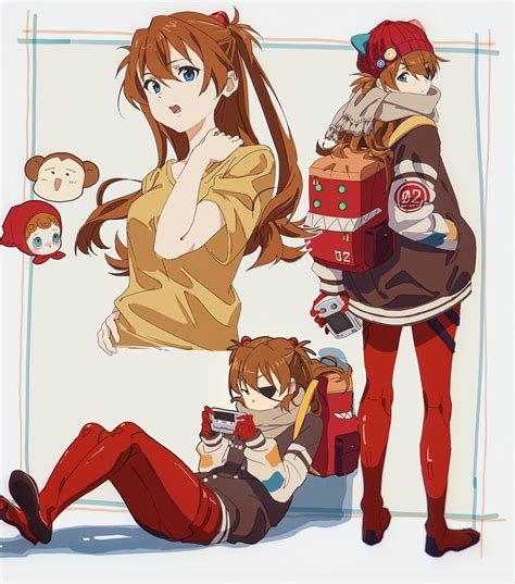 Souryuu Asuka Langley And Eva 02 Neon Genesis Evangelion And 2 More