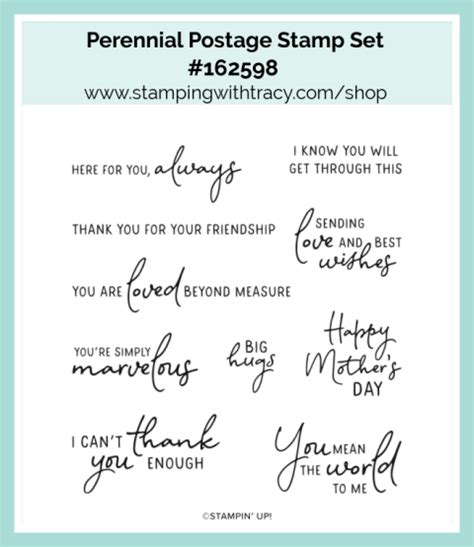 Stampin Up Perennial Postage Stamp Set Stamping With Tracy