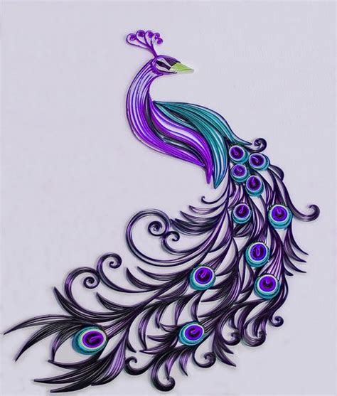 Quilling Peacock Template - Printable Word Searches