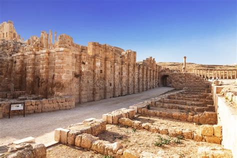 La Ciudad Romana Antigua De Gerasa Jerash Imagen De Archivo Imagen