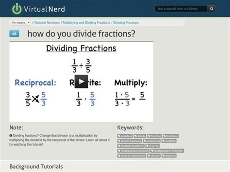 How Do You Divide Fractions Instructional Video For 4th 6th Grade Lesson Planet