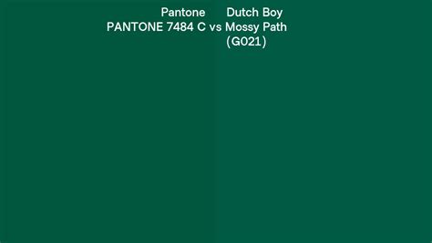 Pantone 7484 C Vs Dutch Boy Mossy Path G021 Side By Side Comparison