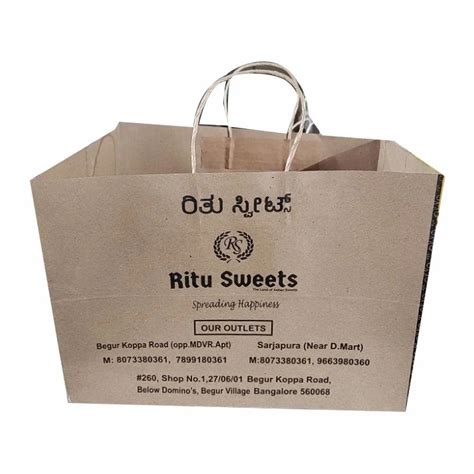 Gsm Brown Paper Bag At Rs Piece Kraft Paper Carry Bags In Koppa