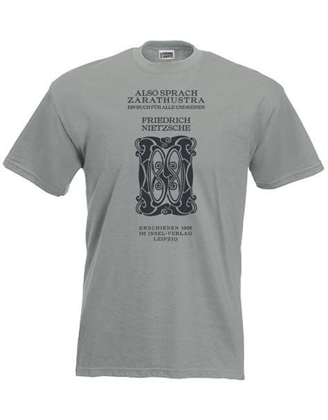 Friedrich Nietzsche Also Sprach Zarathustra Literair T Shirt Grey