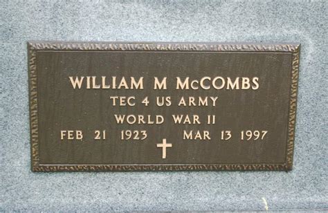 William M McCombs 1923 1997 Find A Grave Memorial