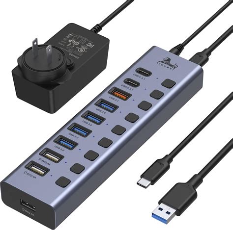 Powered USB 3.1 Hub, LIONWEI 10 Port USB Splitter Macao | Ubuy