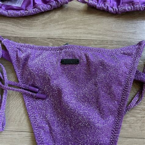 Triangl Swimwear Swim Triangl Vinca Purple Sparkle Bikini Set