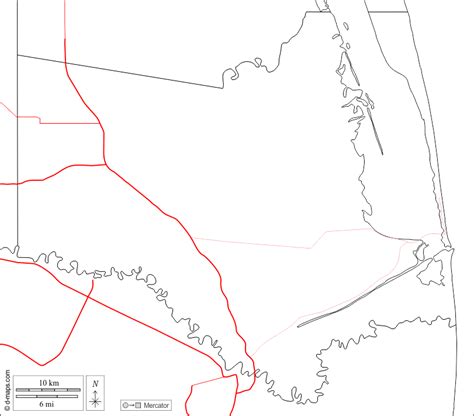 Condado De Cameron Mapa Livre Mapa Em Branco Livre Mapa Livre Do