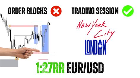 Using Order Blocks With Trading Sessions Eur Usd Rr Smc Youtube