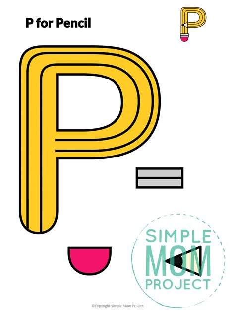 Free Printable Letter P Craft Template Simple Mom Project