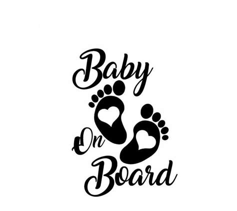 Vinyl Car Decal Baby On Board Black Vinyl Decal Fashion Etsy Uk