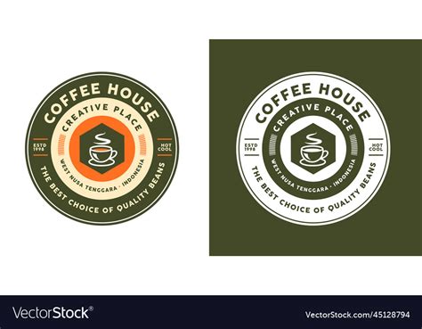 Coffee vintage logo design Royalty Free Vector Image