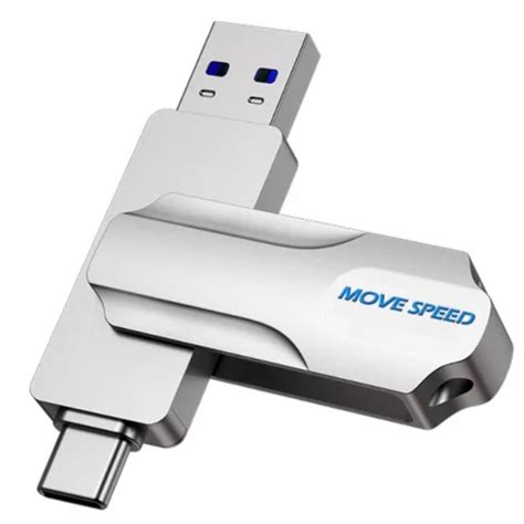 Флешка Movespeed M1 Pro 2 в 1 USB 3 0 OTG Type C 1Tb Silver фото