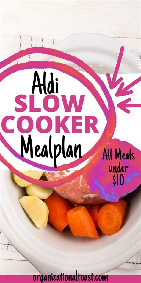 5 Day Aldi Slow Cooker Meal Plan Slow Cooker Meal Plans Aldi Recipes