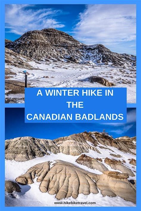 A winter hike in the Canadian Badlands near Drumheller, Alberta #winter #hiking #badlands # ...