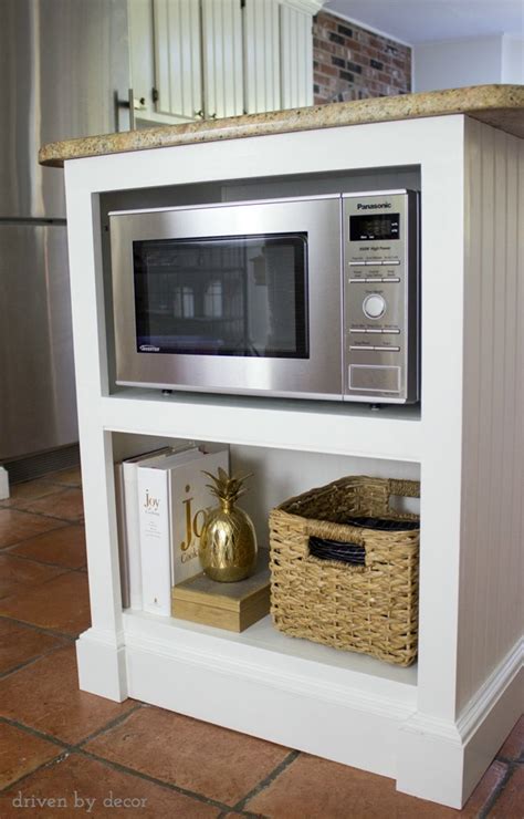 Our Remodeled Kitchen Island With Built In Microwave Shelf Driven By