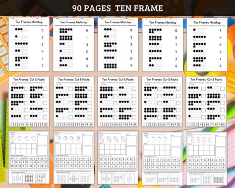 Ten Frame Printable Worksheet Counting To Learning Visual Count