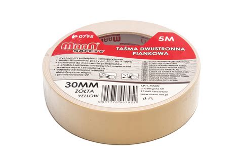 Taśma dwustronna montażowa piankowa 30mm 5m 0795 Cena Opinie