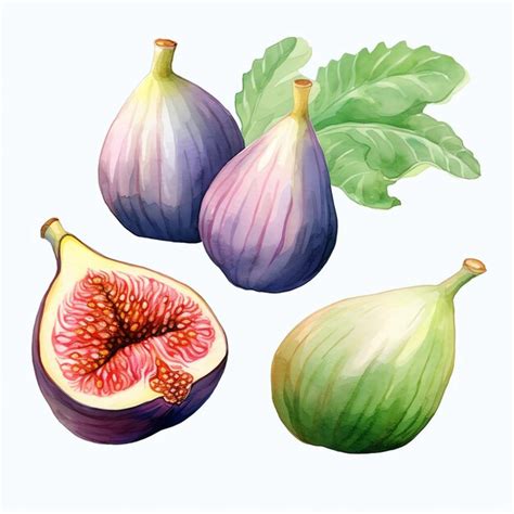 Premium Photo Beautiful Fig Watercolor Clipart Illustration