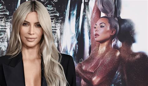 Kim Kardashian Sparkles In Nude Shoot In Head To Toe Glitter Extra Ie