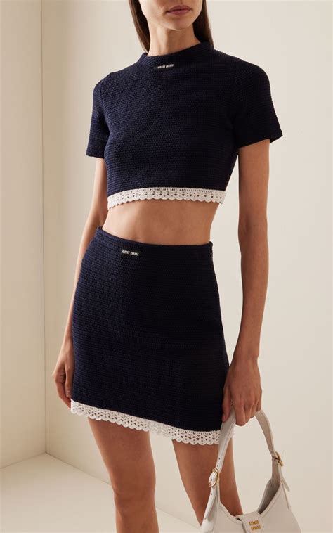 Handmade Crocheted Cotton Top By Miu Miu Moda Operandi Knit Fashion Fashion Outfits Womens