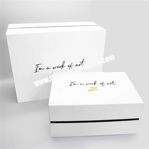 Custom Logo Luxury Rigid Cardboard Paper Packaging White Removable Lid