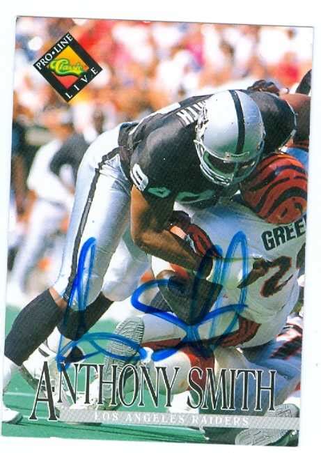 Anthony Smith autographed Football Card (Oakland Raiders) 1994 Classic ...