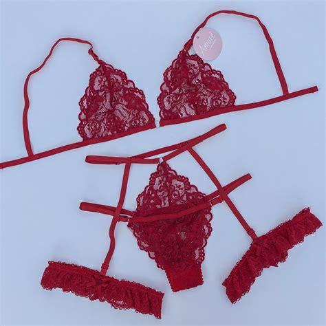 Conjunto Nicole Lingerie De Renda Shopee Brasil