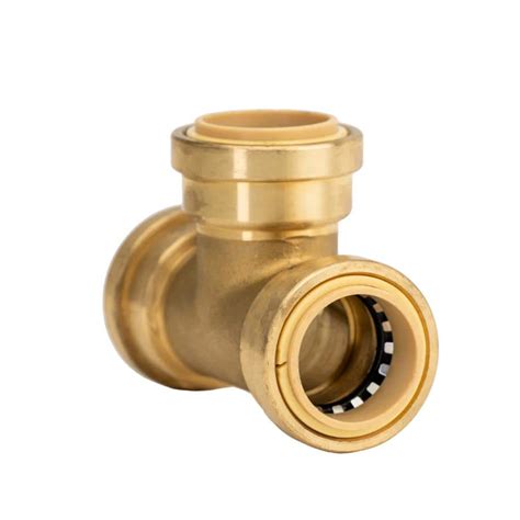 Quickfitting In Push To Connect Brass Tee Fitting Lf R The Home