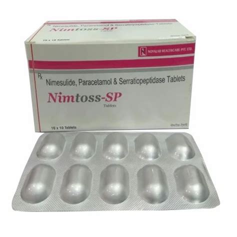 Nimtoss Sp Nimesulide Paracetamol And Serratiopeptidase Tablets