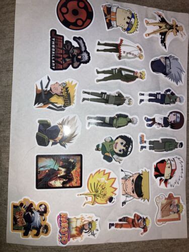 Pcs Stickers Naruto Uzumaki Anime Skateboard Luggage Phone Laptop Car