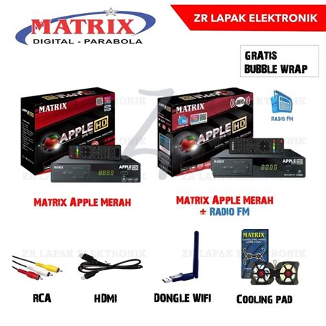 Jual Best Deal Set Top Box Stb Dvb T Merk Matrix Apple Hd Merah