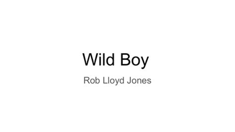 Wild Boy Rob Lloyd Jones Chapter Summaries Teaching Resources