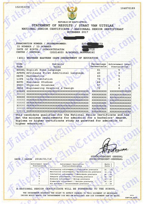 Store Fake Matric And Certificate