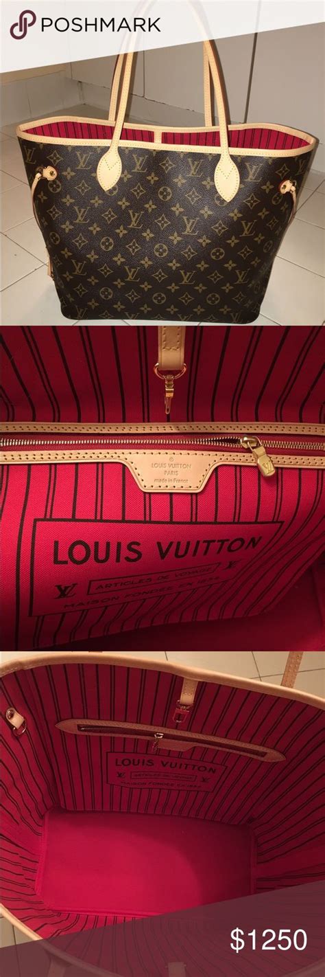 Authentic Louis Vuitton Neverfull Mm Red Interior 100 Authentic And Brand New Lv Neverfull