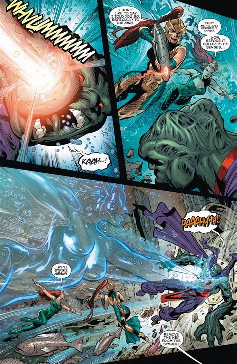 Aquaman And Mera Subdues Martian Manhunter Comicnewbies Martian