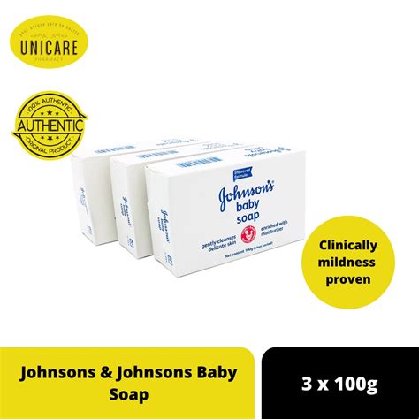 Johnsons And Johnsons Baby Soap 3 X 100g Shopee Malaysia