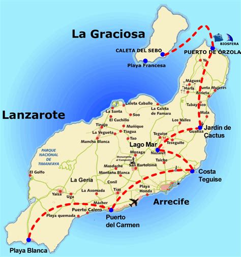 Lanzarote Attractions Map Free Pdf Tourist City Tours Map Lanzarote 2025